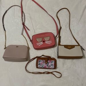 Charming Charlie Pink Cat Face Crossbody Bag